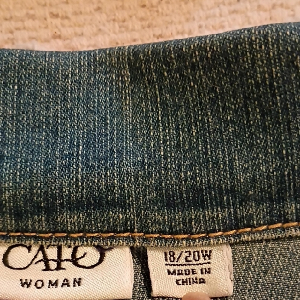 Cato Blue Denim Vest with Button Accents - Picture 2 of 6